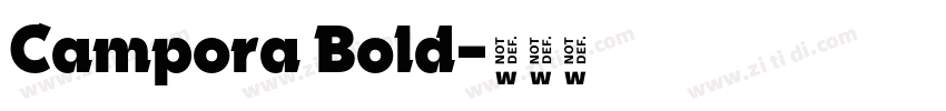 Campora Bold字体转换